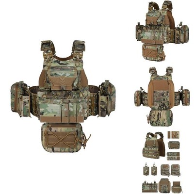 YAKEDA Outdoor Training Vest PALS MOLLE Release Hiking Camping Alpha One Size CP