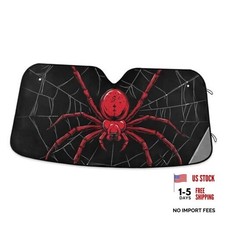 Car Windshield Sun Shade Foldable - Spider Sun Shade for L Halloween Theme 104