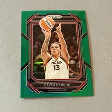 Cayla George 2023 WNBA Panini GREEN Prizm sp Insert Flash Ice Las Vegas Aces #58