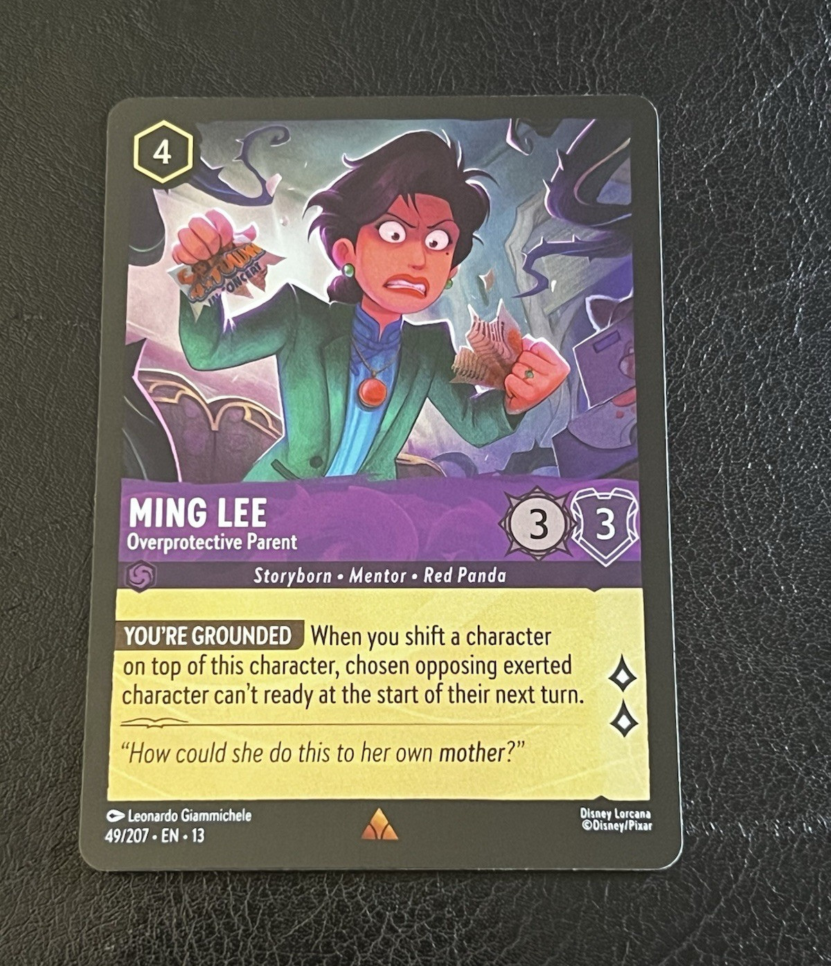 Disney Lorcana First Chapter Ming Lee Overprotective Parent 49/207 Uncommon Foil