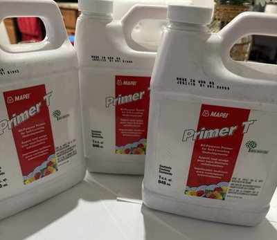 New MAPEI Primer T 1-Quart Liquid Primer 3Brand New Sealed Quarts Free Shipping