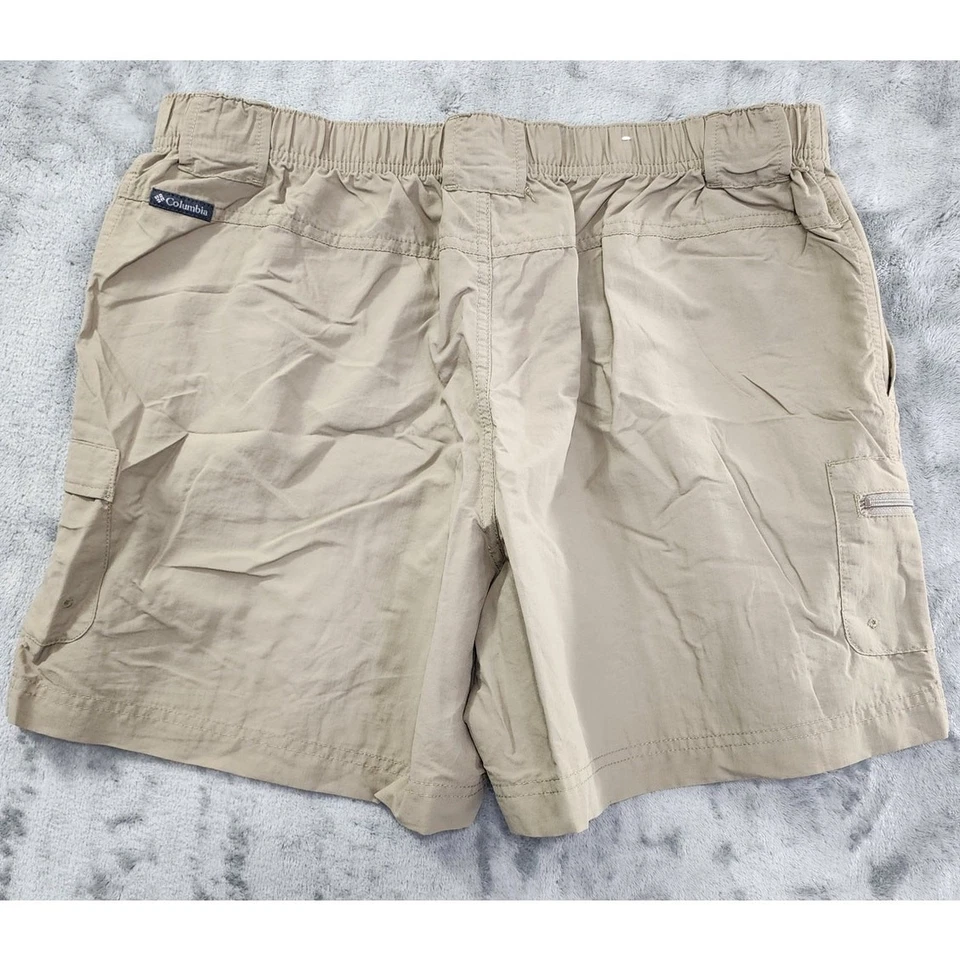 Columbia Sandy River 货物尼龙短裤 L 码棕褐色轻便户外远足 — 第 3/4 张图片
