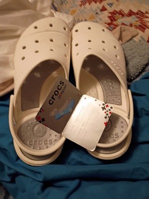 Crocs Mens Prepair/Relax/13/White & Silver Croslite.