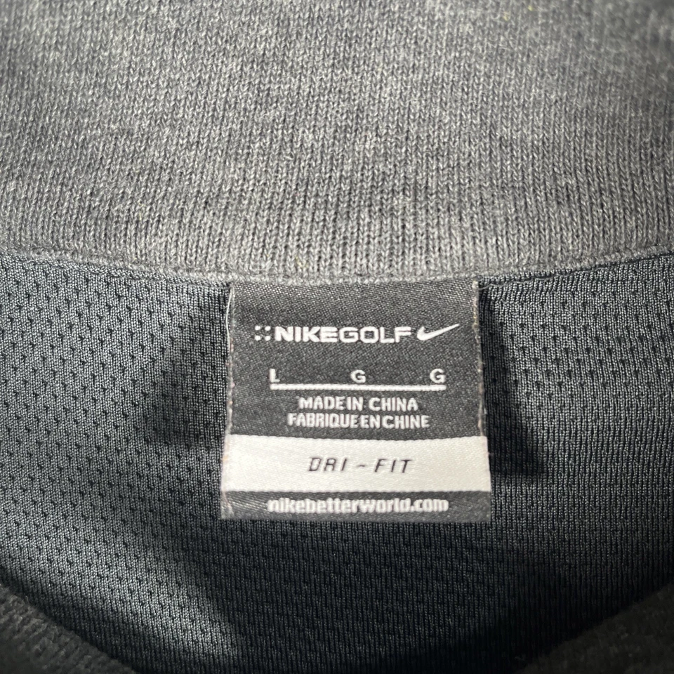 Pullover de golf de calle Nike Dri-Fit 1/4 cremallera para hombre tejido/malla forrado transpirable usado en excelente estado Foto 3 de 4