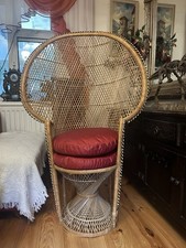 Vintage Iconic 1970’s Wicker Peacock Chair.