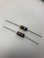 2 Allen-Bradley 2W 10% Carbon Composition Resistors, 470 & 390 ohm, one each USA
