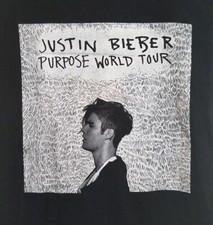 JUSTIN BIEBER Purpose 2016 World Tour Concert T-Shirt S Black Dance Pop Music