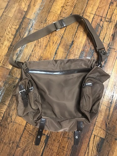 Prada Brown Nylon Messenger Bag - Picture 6 of 8