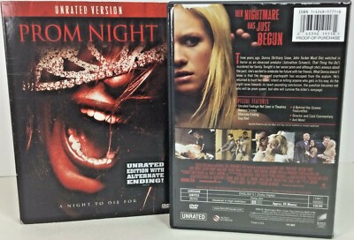 PROM NIGHT DVD 2008 Unrated Version A Night To Die For Brittany