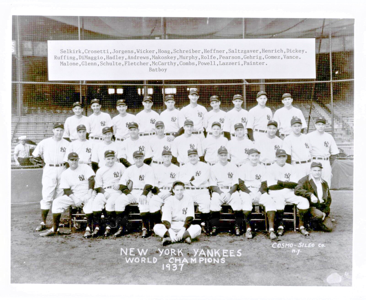 1937 World Champion NY Yankees 8x10 Team Photo | eBay