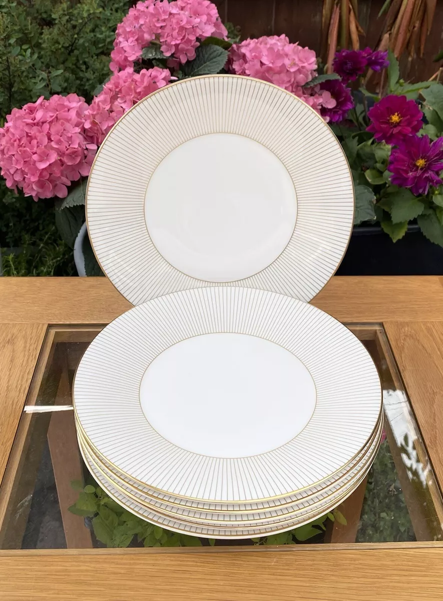 Wedgwood Jasper Conran Gold Pinstripe Set Of Six 23cm Salad Dinner