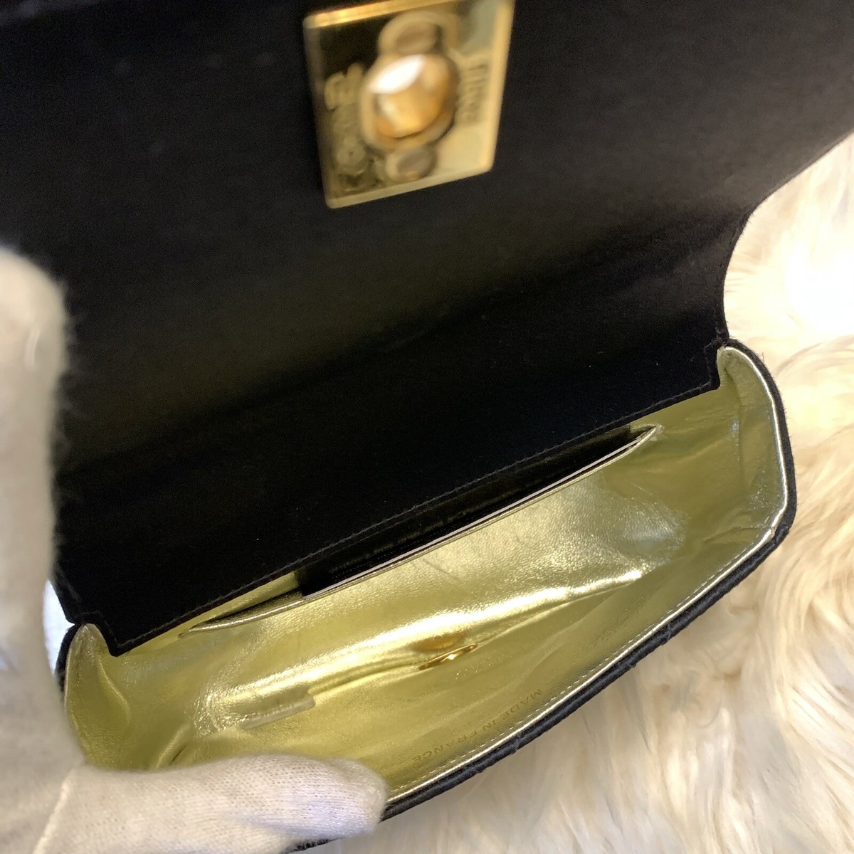 クラシック♡ミニカメラケース 24K【CHANEL】 Auth CHANEL CLASSIC 24K BIJOUX CHAIN VINTAGE CROSSBODY MINI