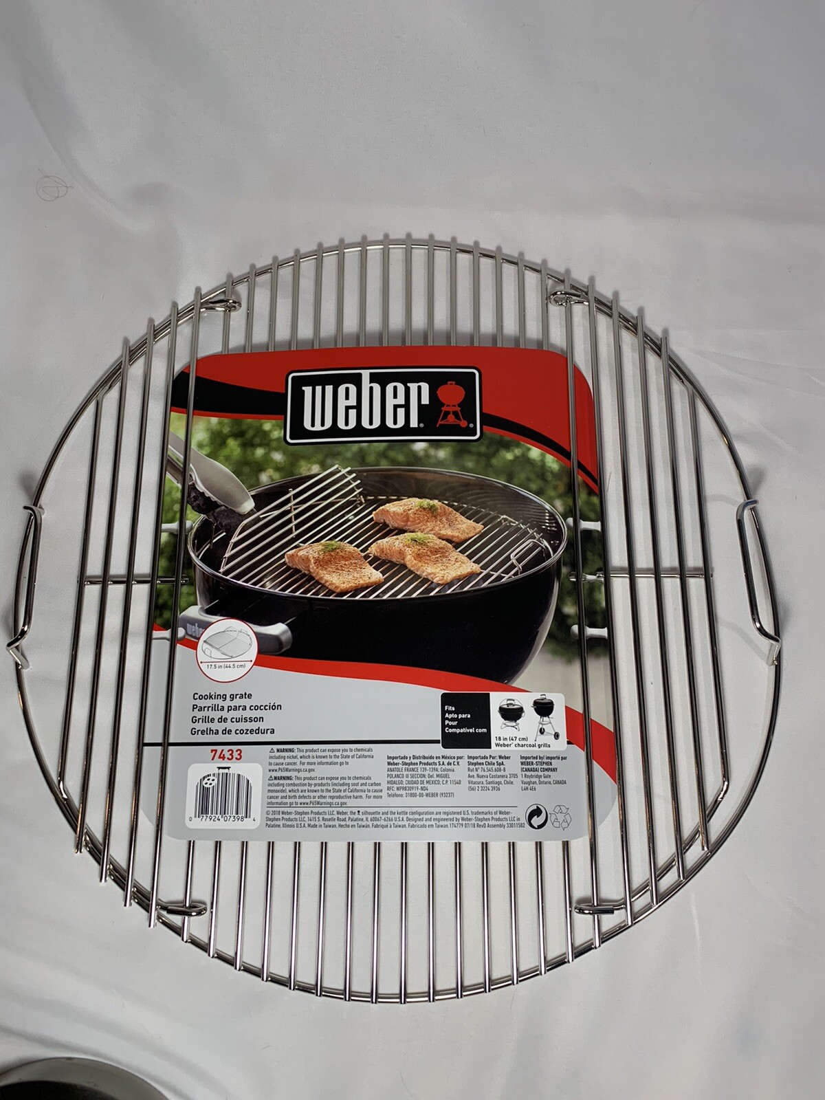 er Replacement Hinged Cooking Grate for 18" Kettle Grill 7433