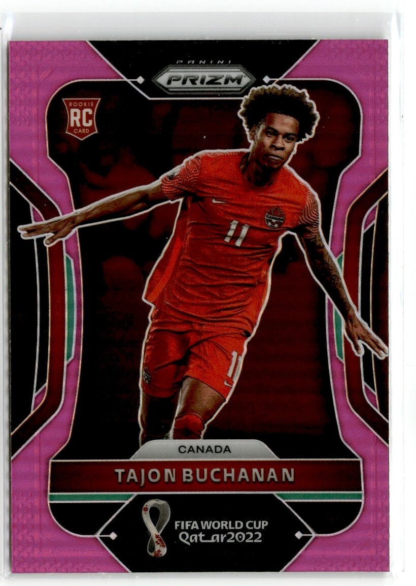 2022 Panini Prizm World Cup Pink Tajon Buchanan #54 RC Canada