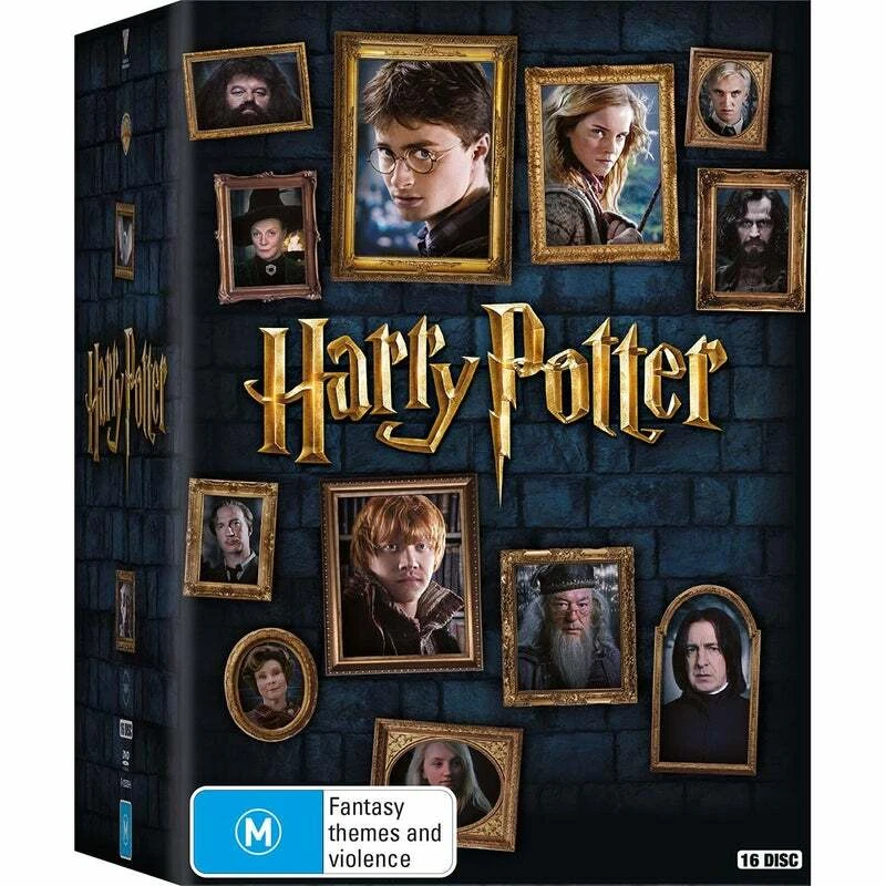 Harry Potter Complete 8 Film Collection 16 DVD Disc Fantasy Kids Movie Box  Set M