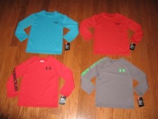 UNDER ARMOUR LONG SLEEVE SHIRT BOYS RED/ GRAY SIZE 4/5/6/7 NWT
