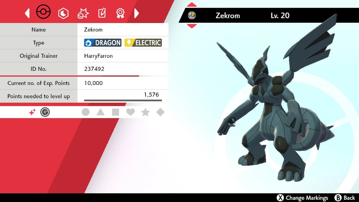 Shiny Zekrom 6IV Pokemon X/Y OR/AS S/M Us/um Sword/shield 