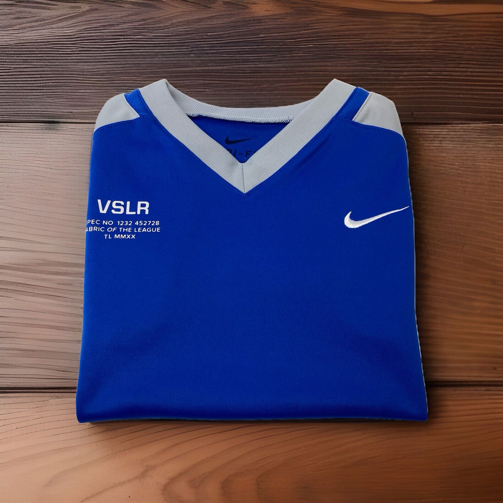 Nike Dri-Fit VSLR The League Men M Medium Blue Gray Short Sleeve T Shirt