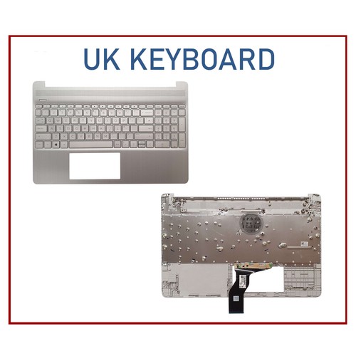 POUR HP 15S-EQ2026NH HOUSSE PORTE-PAUME ARGENT CLAVIER UK - Photo 4/4