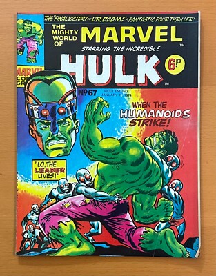 Mighty World of Marvel #67 RARE MARVEL UK 1974. Stan Lee. FN+ Bronze Age comic