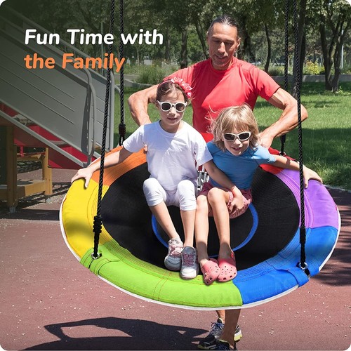 40" Saucer Tree Swing Flying with LED Lights for Kids Playground Outdoor 700lbs - Picture 7 of 7