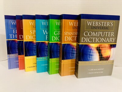 Webster Universe  Book Set  Spanish English Business Computer Grammar New Lot 