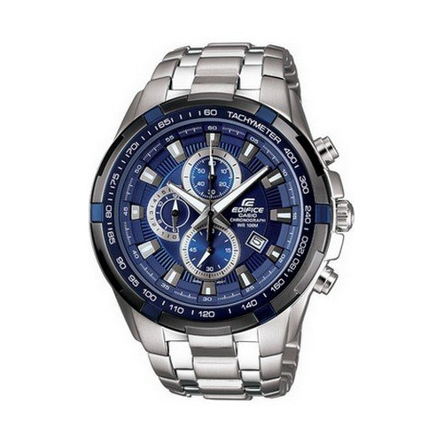 Men's Casio Edifice EF539D-2A Blue Dial Chronograph Tachymeter Stainless Steel