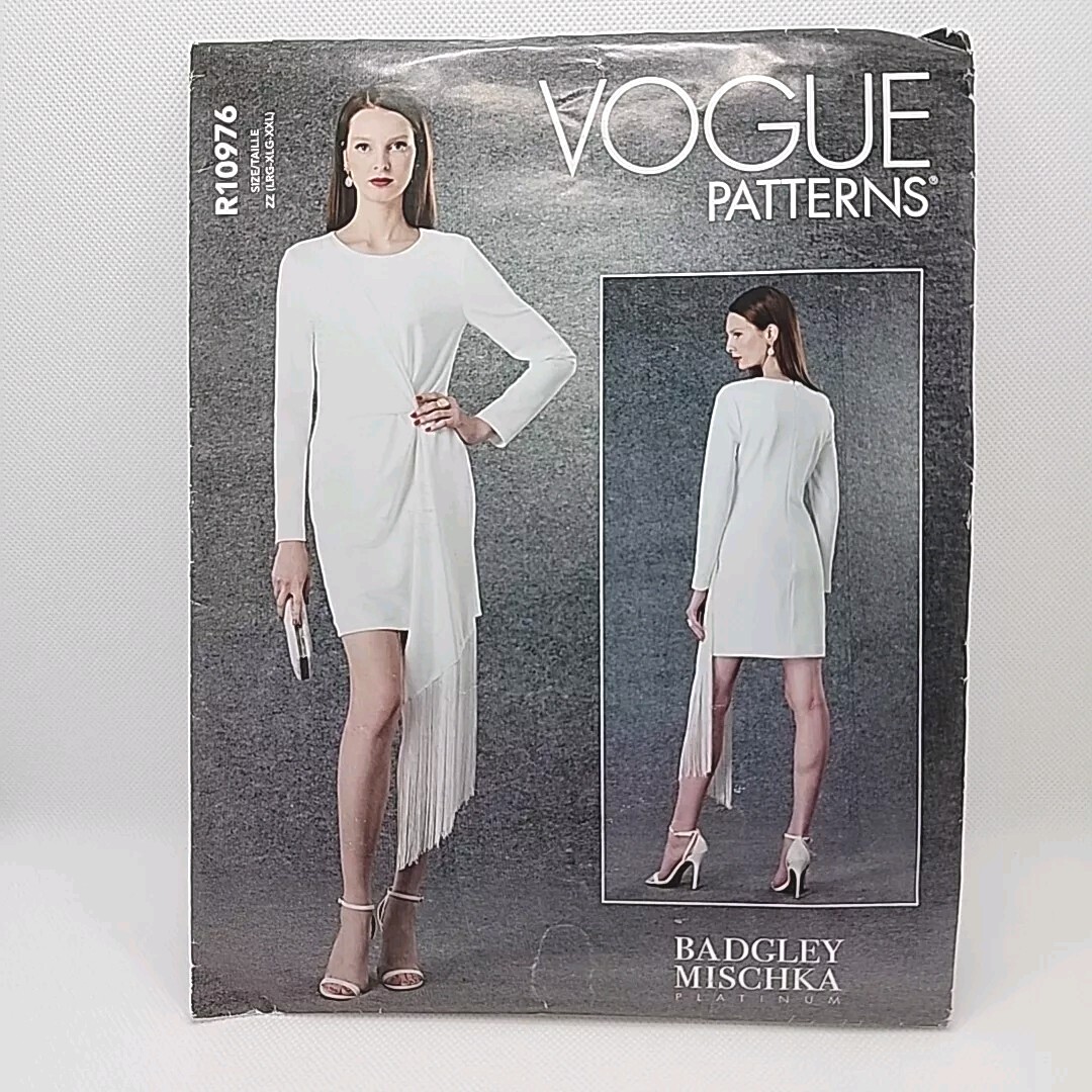 UNCUT Vogue R 10976 Dress Sz L XL XXL 16 18 20 22 26 Badgley