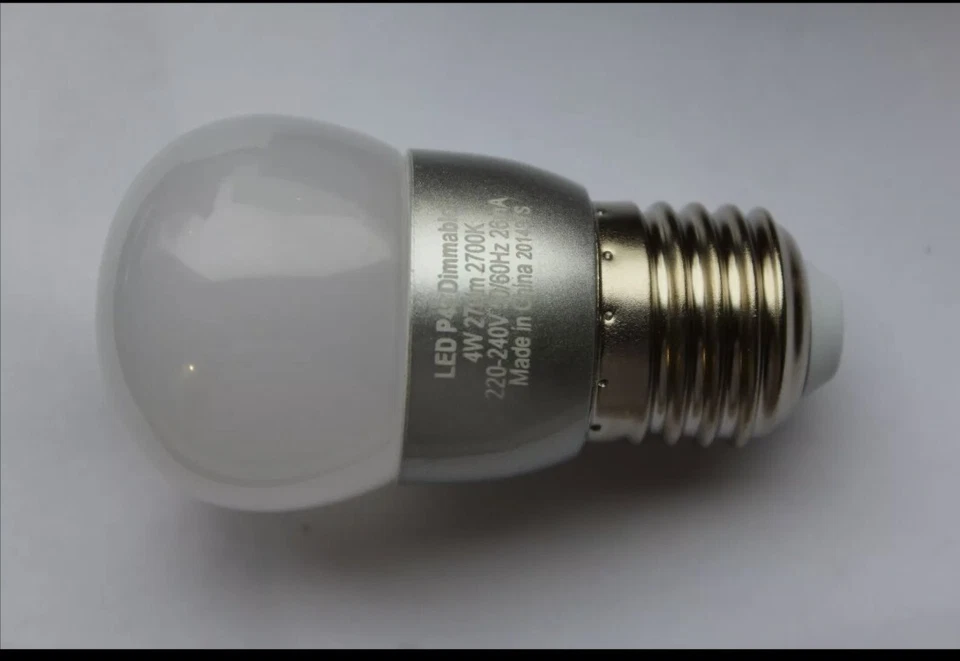 6x ELG E27 240V LED Frosted G45 DIMMABLE Golfball Bulb 4w 2700k 270lm 43x82mm(D5 - Image 2 of 4