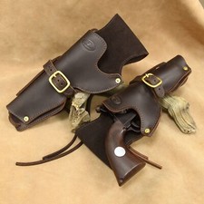 Leather Revolver Holster Western Cowboy Holsters for Revolvers Ambidextrous