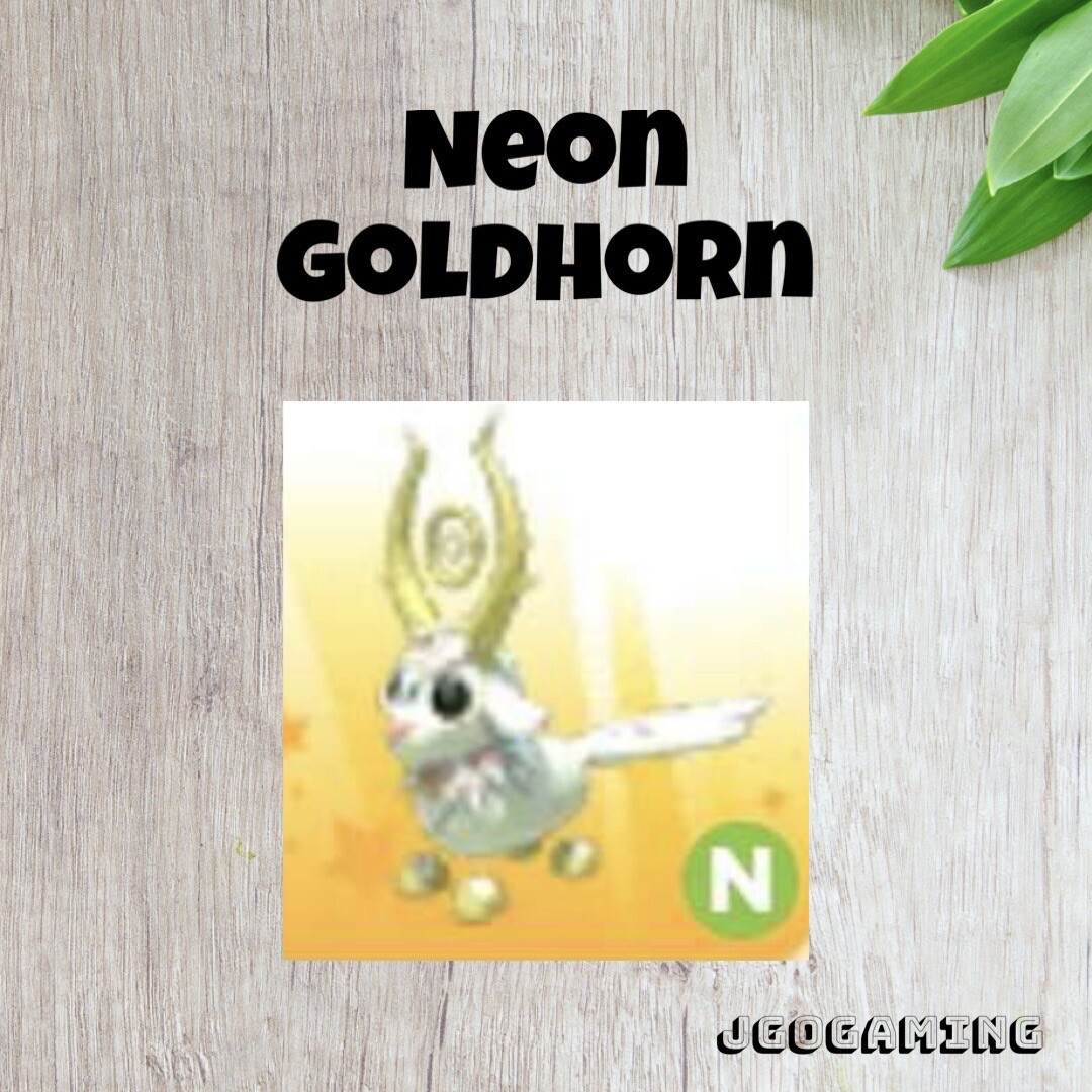 Neon Goldhorn Neon Fly Ride Adopt this pet from Me Fast Roblox eBay