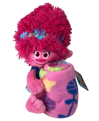 Trolls Large 15 Plush Pillow Poppy with Throw Blanket Hugger