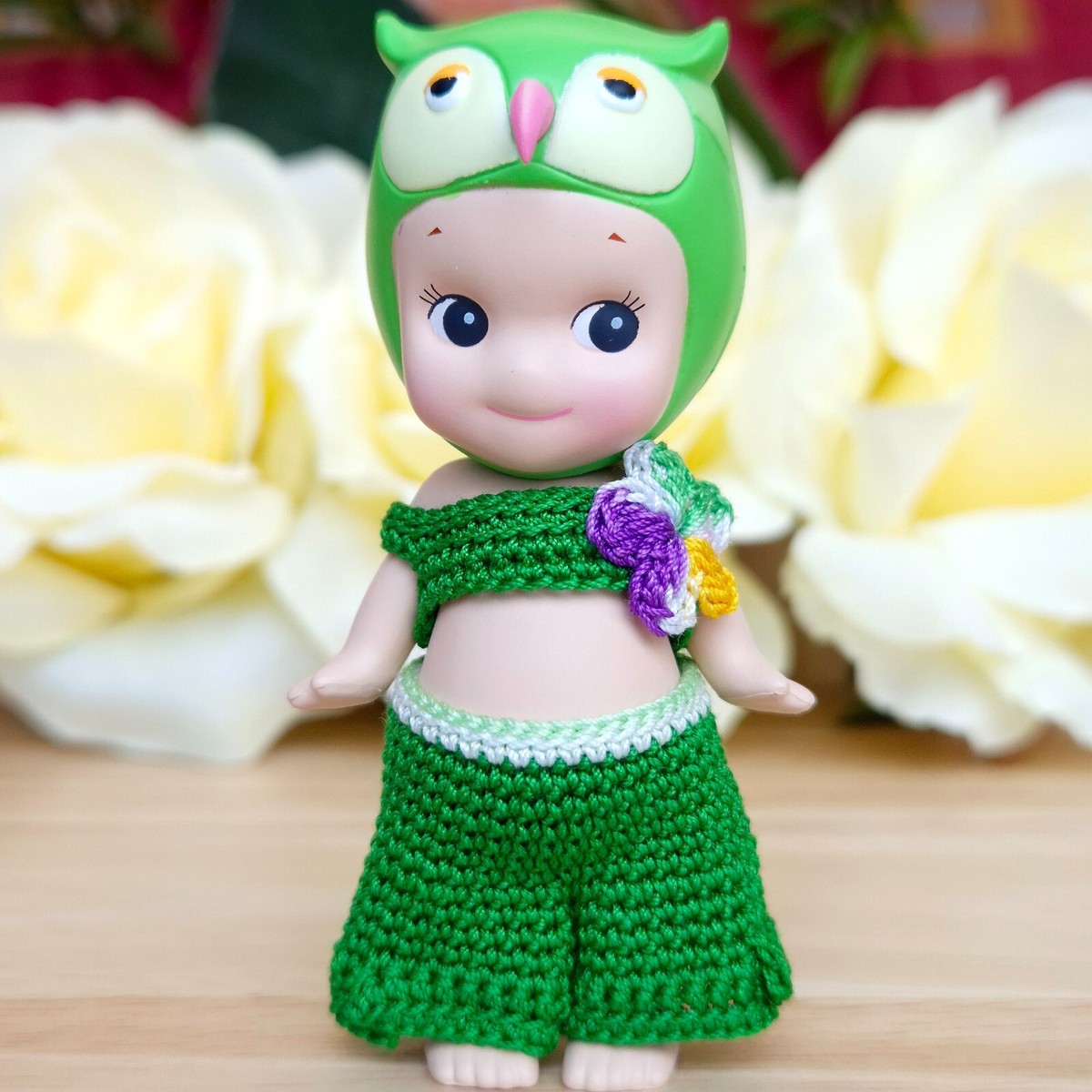 Sonny Angel クラウンシリーズ　シークレット　月桂冠（緑） Authentic] 🦉 Owl Sonny Angel Animal ver.3 2017 ✨ Handmade