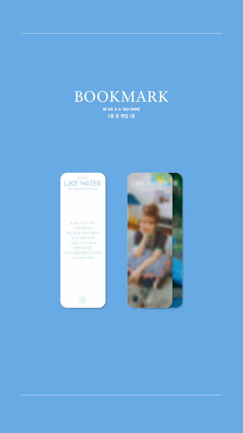 RED VELVET WENDY LIKE WATER 1st Mini Album PHOTO BOOK Ver CD+Book+