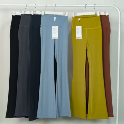 High Waist Flare Pant Wide Leg Bootcut Yoga Pants with Pocket Soft Lounge Casual