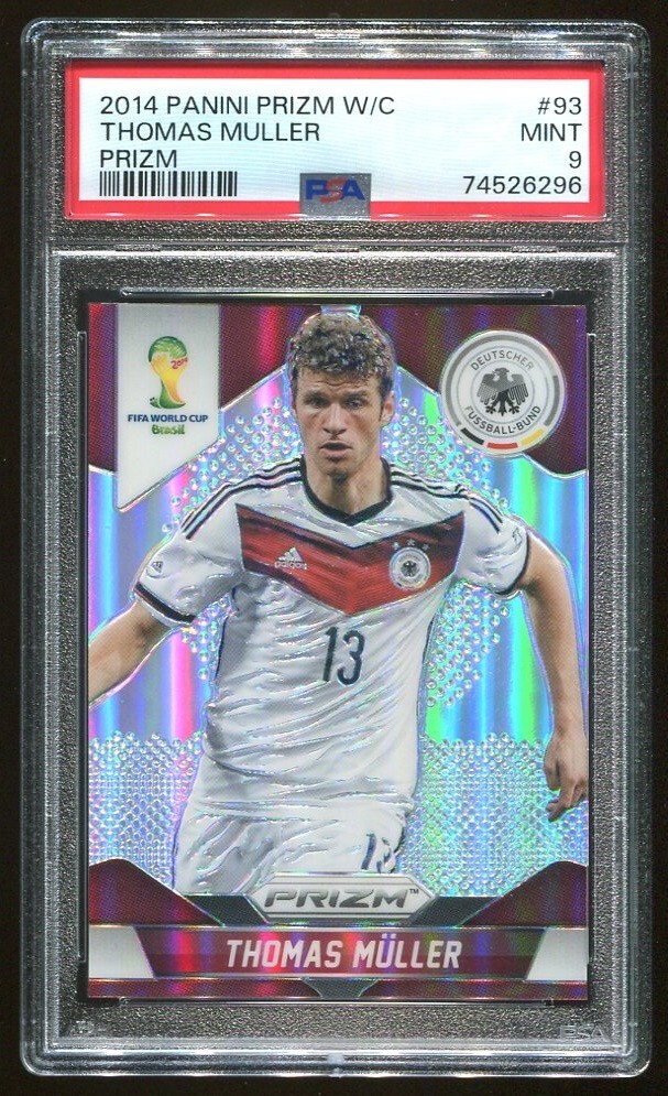THOMAS MULLER 2014 Panini Prizm 1st World Cup #93 SILVER Prizms PSA 9