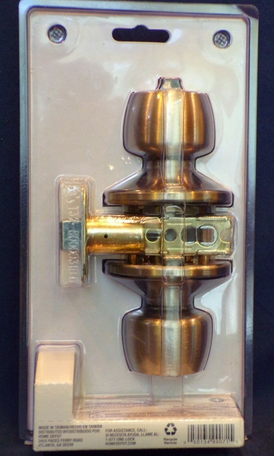 Defiant Brandywine Stainless Steel Bed and Bath Door Knob Model T8610B