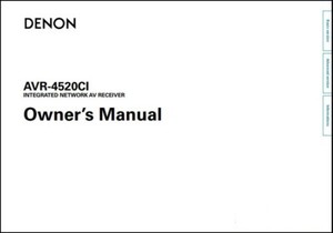 Denon AVR-4520CI AV Receiver Owner's Manual - Operating Instructions