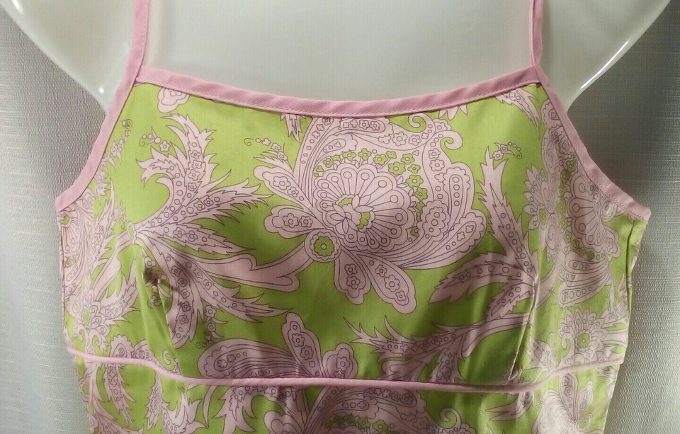 Bed Head Spaghetti Strap Top woven 100 fine cotton Sz S Los Angeles