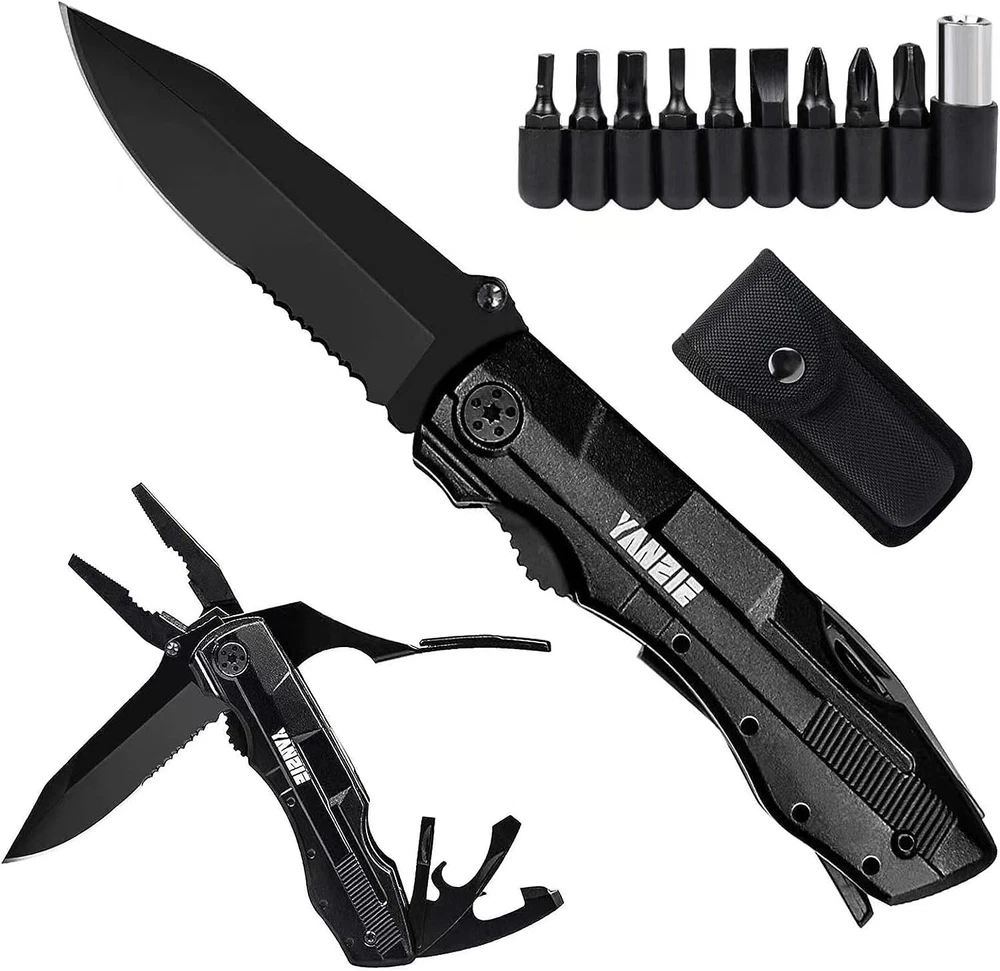 Multi Tool Folding Knife for Fishing Camping Hunting Outdoor Activities for Gift
