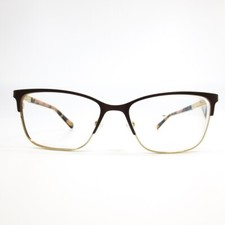 Nine West Eyeglasses Frames NW1089 210 Brown Gold Cat Eye Full Rim 52-16-135