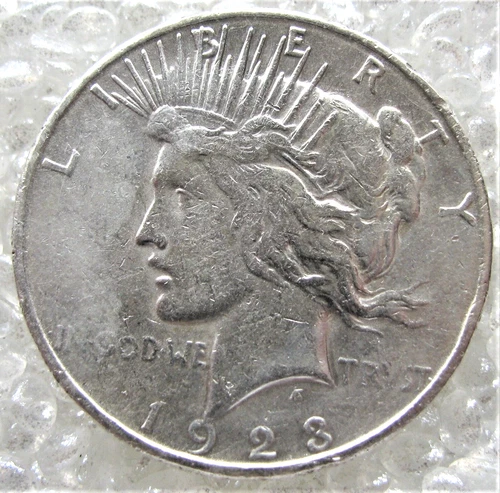 1923-S Peace Dollar - Silver - XF - Nice Luster JB