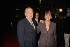 American studio executive Jonathan Dolgen wearing a black double b- Old Photo 1