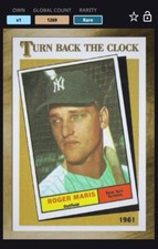 TOPPS BUNT 2015 ROGER MARIS BOXLOADER 1986 REISSUE, NY YANKEES [DIGITAL CARD]