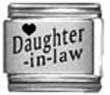 Clearly Charming Heart Daughter-in-law Laser Italian Charm