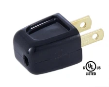 BLACK Quick-connect Plug Polarized for SPT-2 wire LAMP PART