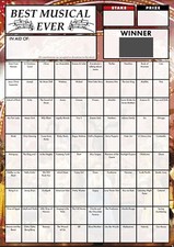 Musicals Fundraising Scratch Cards - 100 Square  A4 - 1/5 Pack - TB0077