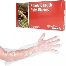 21 1/2" Elbow Length Poly Glove, Box of 100
