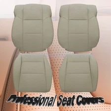 For 2009-2014 Acura TSX Perforated Both Side Bottom & Top Leather Seat Cover Tan