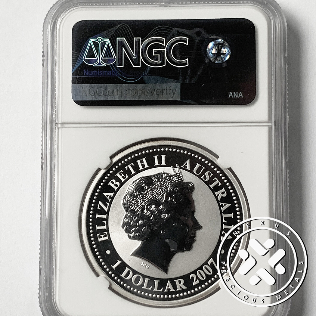 アメリカ 2007 イーグル銀貨　NGC鑑定MS69 2007/2009 NGC MS69 $1 AUSTRALIA LUNAR SERIES I YEAR OF THE